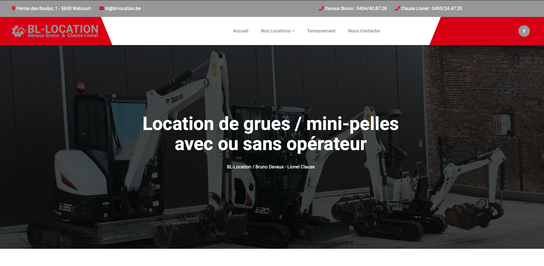 Capture du site BL Location