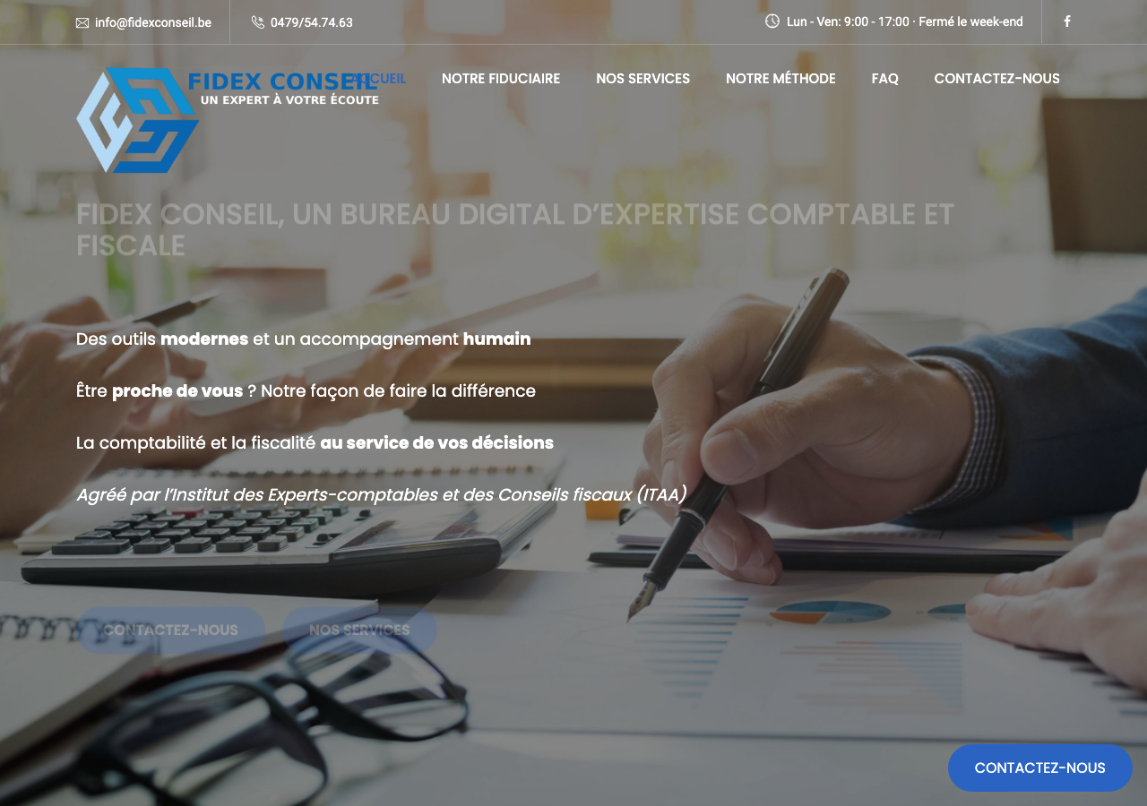 Capture du site Fidex Conseil